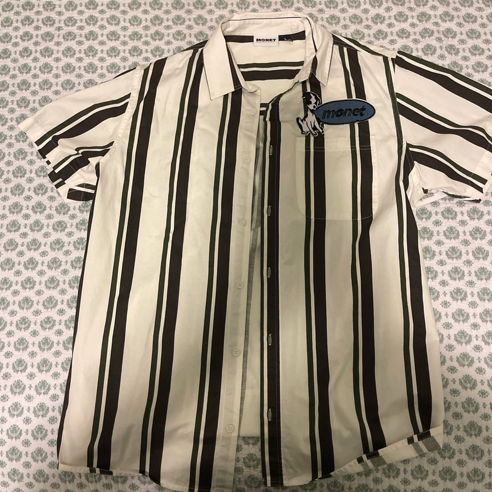 Monet skateboards button up shirt